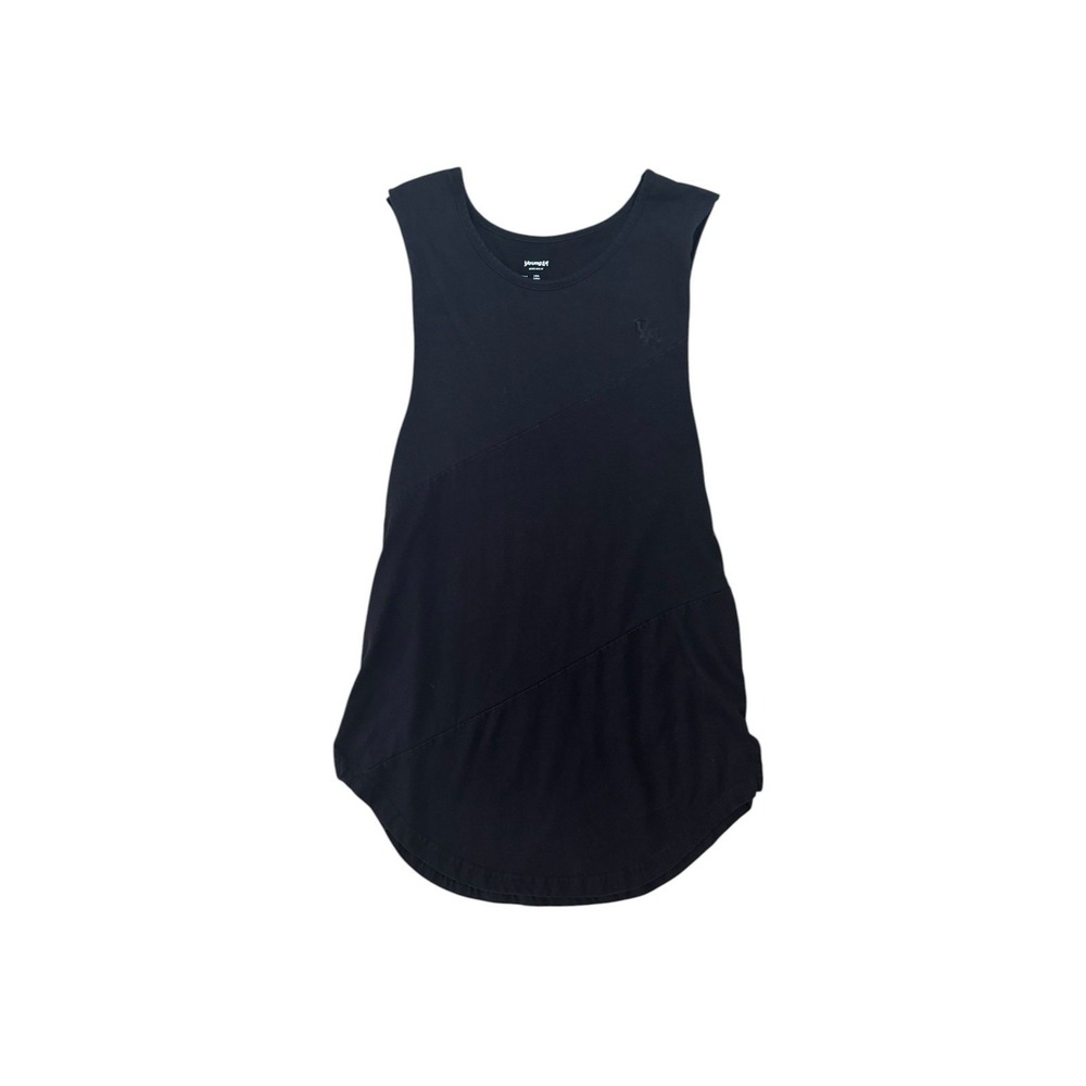 YoungLA Muscle‎ Tank - Black Size Medium Long Drop Hem EUC